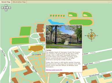 Campus map interactive map illustration