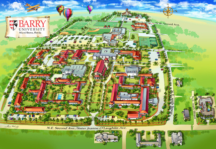 Barry University Illustrated Map Illustrated Maps